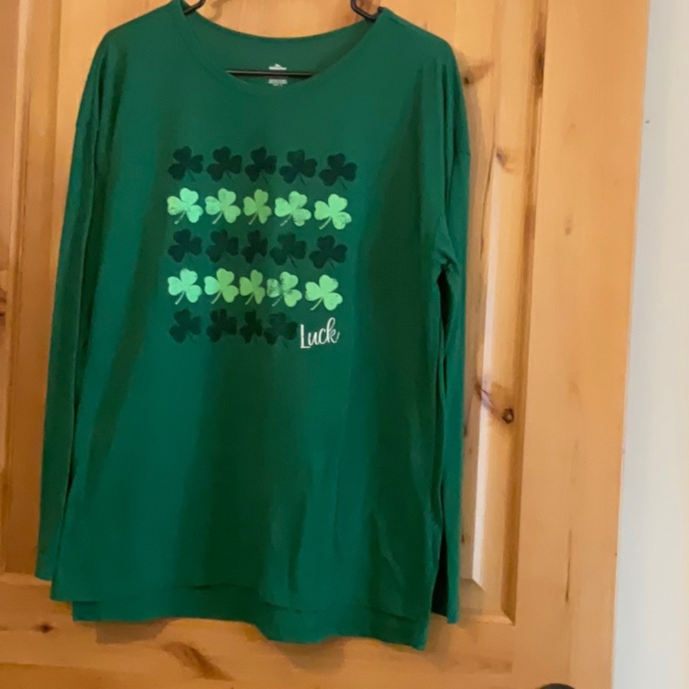 Green Shamrock Kids Shirt